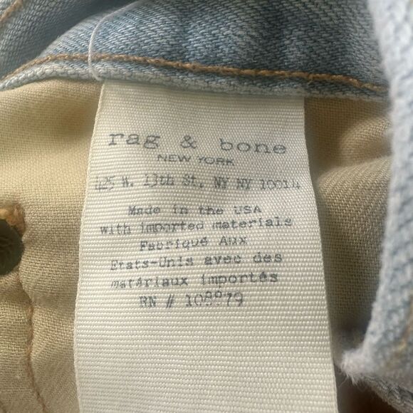 Rag & Bone Light Blue Wash Shorty Denim Shorts 27 - Picture 8 of 9